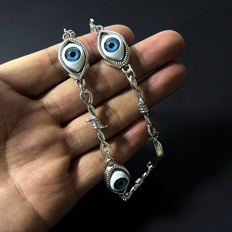 Wholesale Halloween Blue Human Eyeball Necklace ACC-BT-Juna002