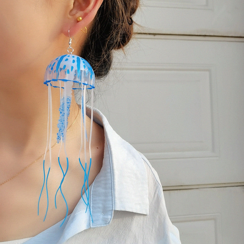 Wholesale  fluorescent jellyfish earrings
