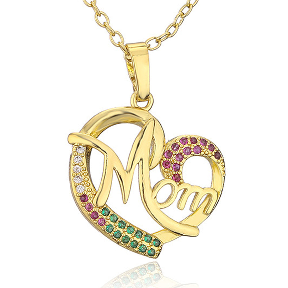 Wholesale Copper MAMA Love Mother's Day Pendant Necklace ACC-NE-AG004