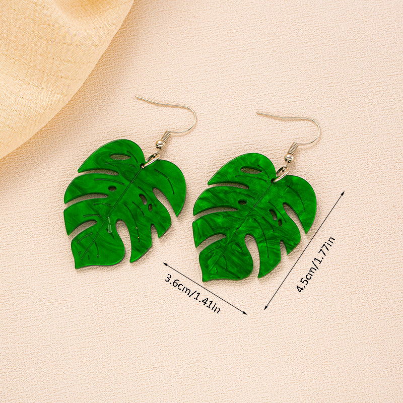 Wholesale Summer Coconut Tree Pineapple Palm Leaf Earrings Acrylic Earrings ACC-ES-Jiay010