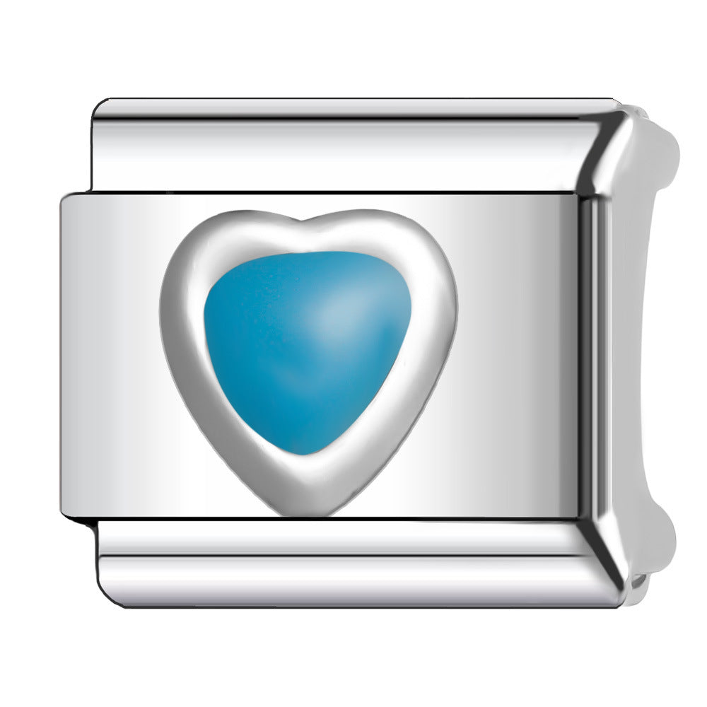 Wholesale Italian Charm Bracelet 9mm DIY Splicing Creative Pattern Stainless Steel Composable Bracelet