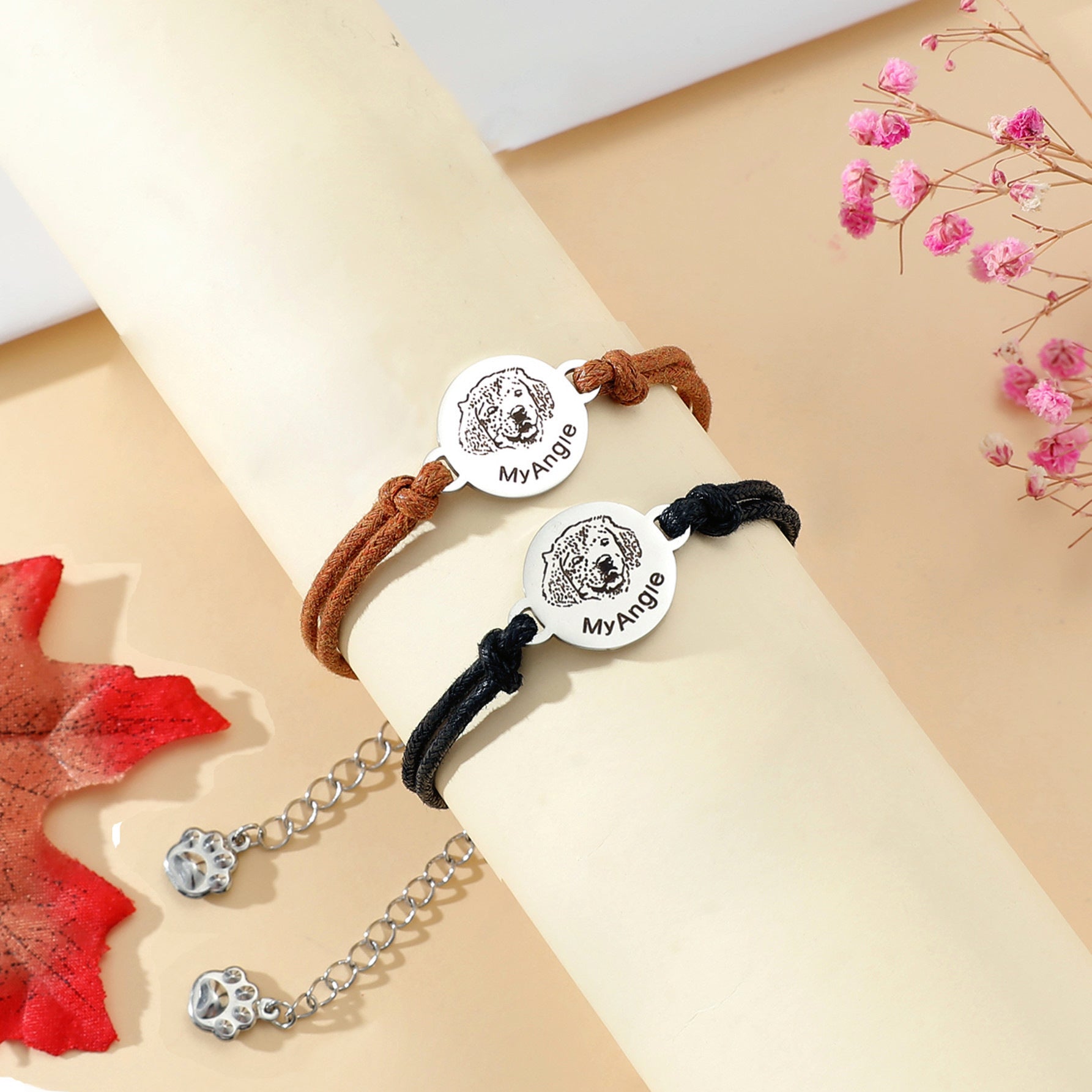 Wholesale Stainless Steel Engraved Dog Mom Bracelet