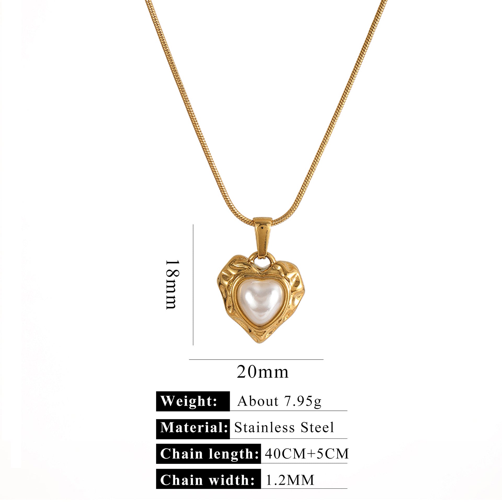 Wholesale Stainless steel 18k gold 40 5 necklace imitation pearl pendant necklace five-pointed star bow love chain gift