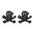 Wholesale Stainless Steel punk style fashion skull ear bone  earrings