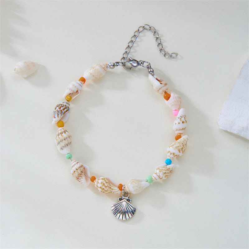 Wholesale beach ocean shell jewelry  beaded pendant bracelet