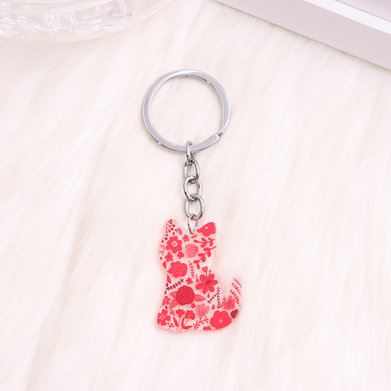 Wholesale Valentine's Day Heart Gnome Flamingo Rainbow Acrylic Keychain