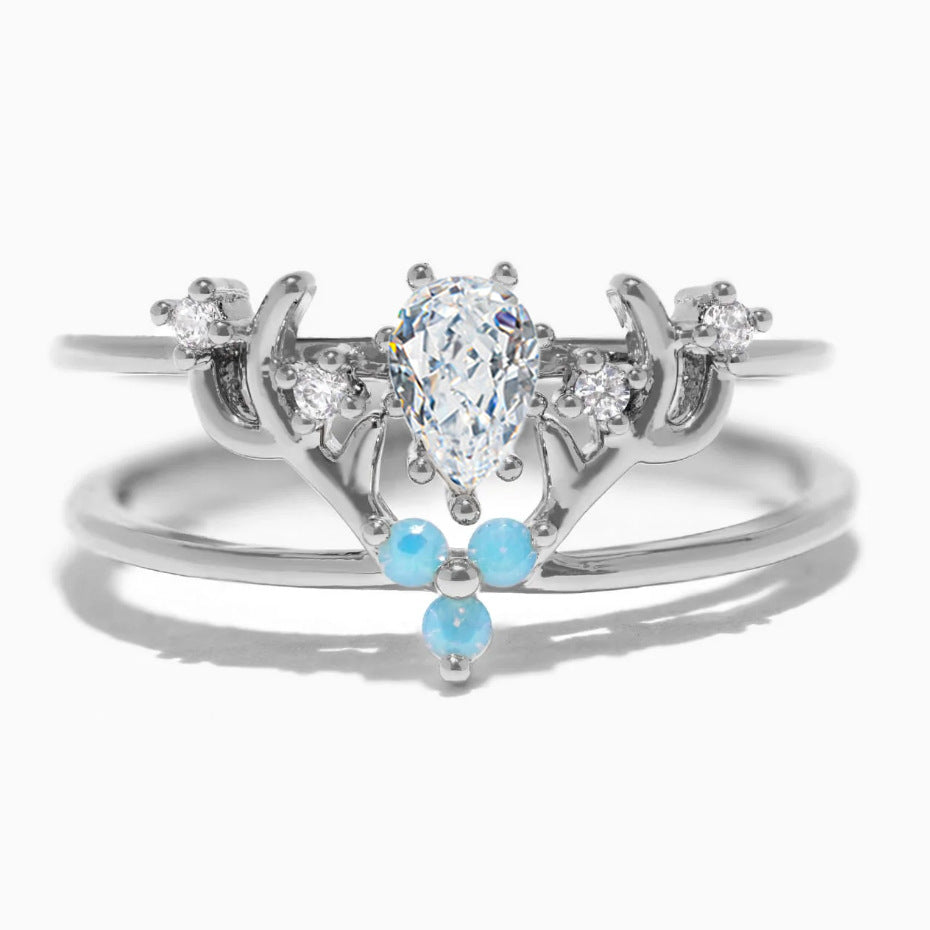 Wholesale  zircon opening adjustable index finger ring