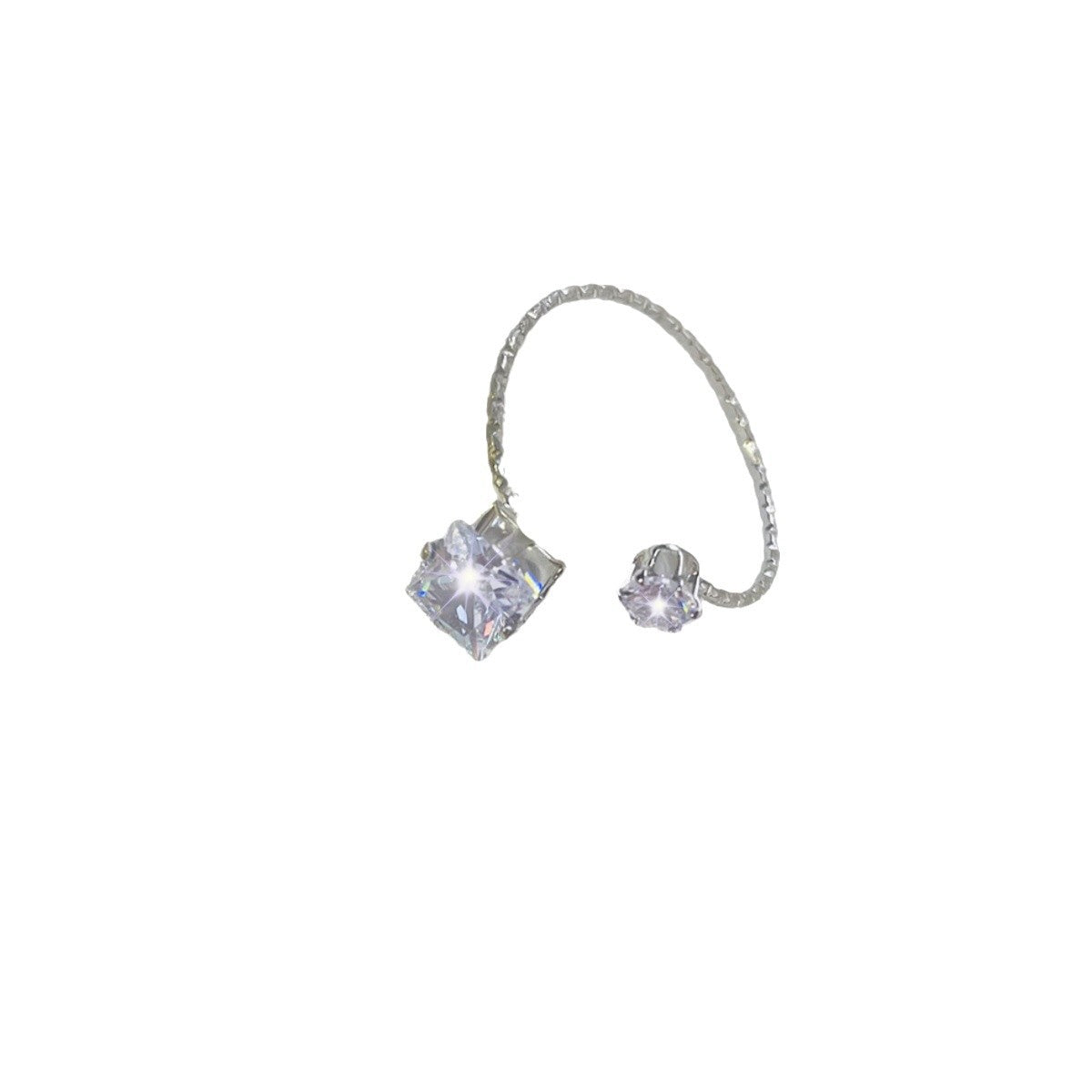 Wholesale Light Luxury Shiny Rhinestone Opening Adjusting Ring