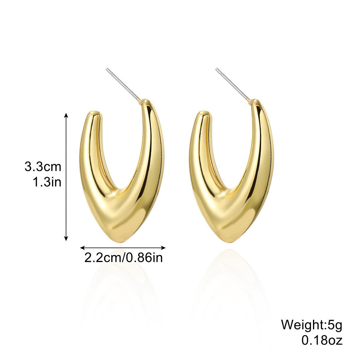 Wholesale simple glossy versatile earrings