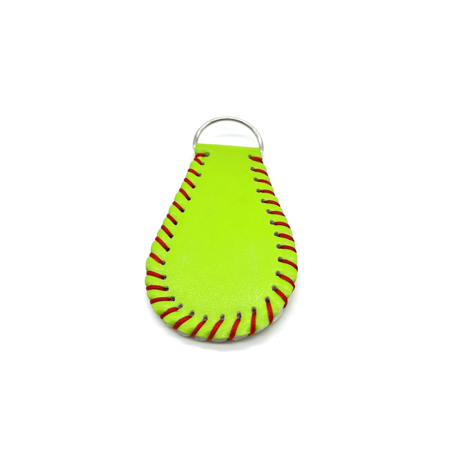 Wholesale Handmade Leather Baseball Softball Keychain