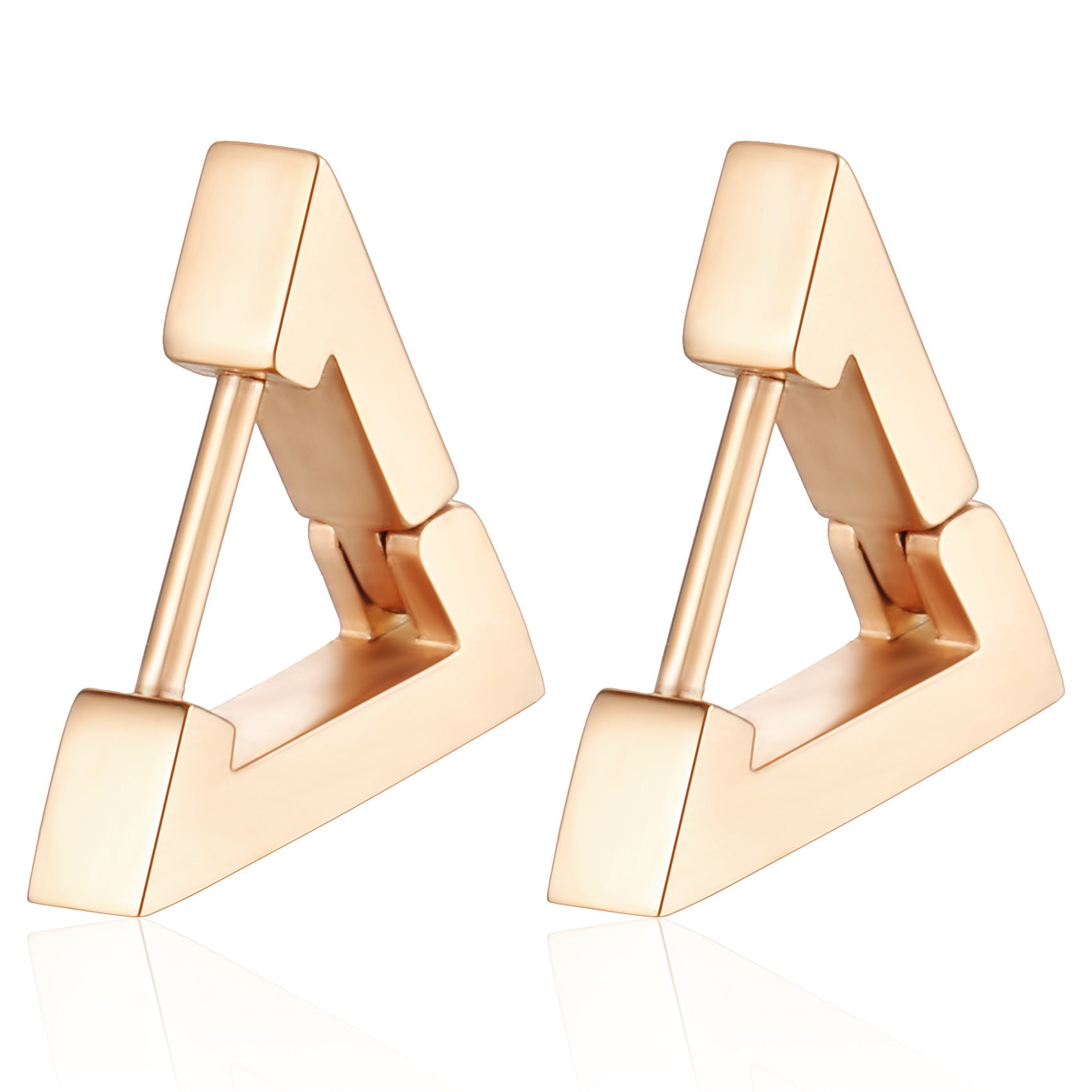 Wholesale Chic Geometric Earrings,  Hand-Polished Stainless Steel with Gold Electroplated Finish,  Jewelry Accessory for Women