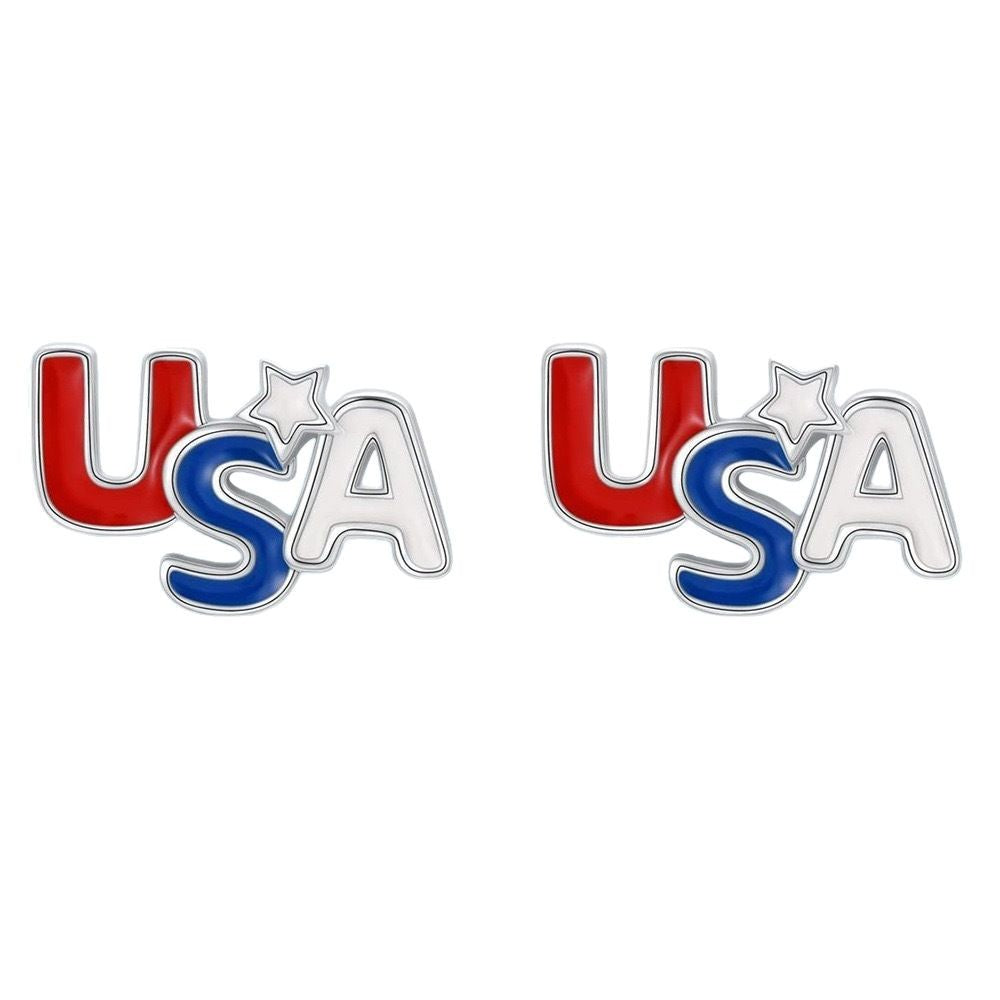 Wholesale Independence Day  Letter Earrings  Personalized Earrings