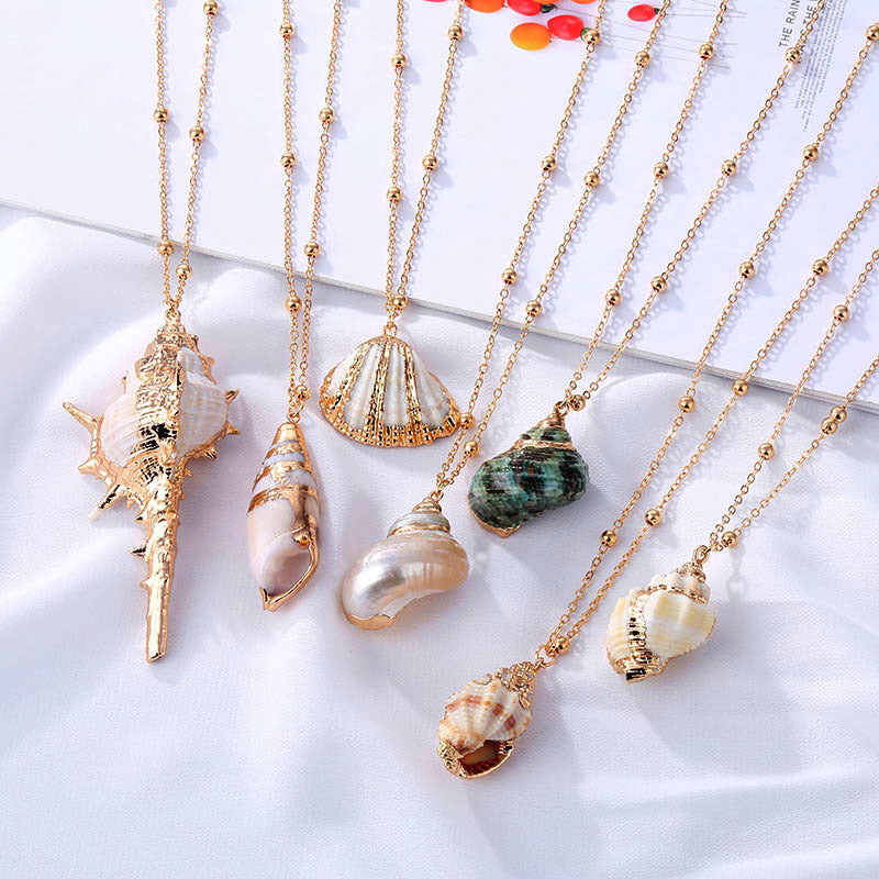 Wholesale Conch Bead Necklace Natural Shell  Beach Natural Necklace