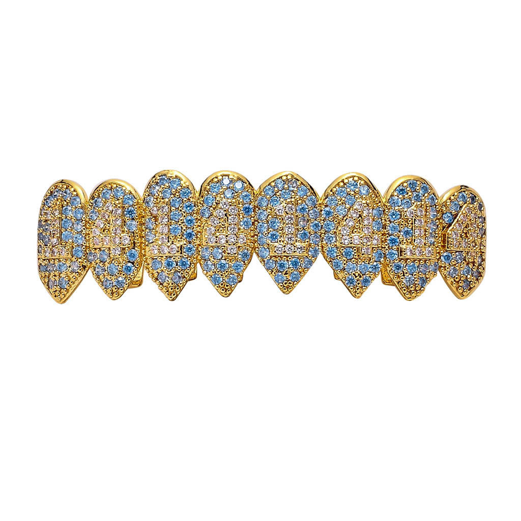 Wholesale Grillz Micro-Inlaid Zircon Hip-Hop Resale Jewelry Accessory