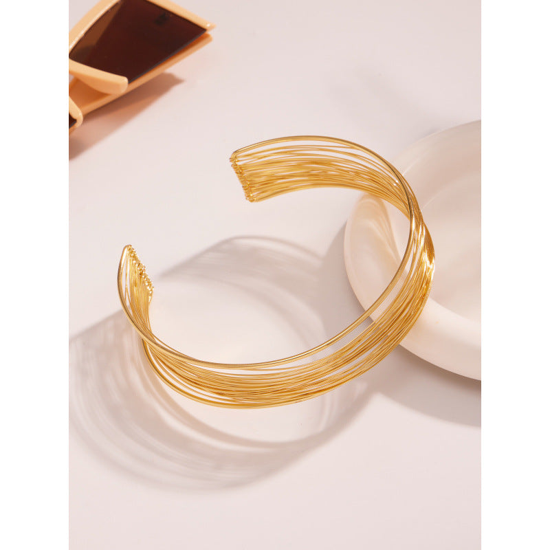 Wholesale Retro Gold Layered Choker Necklace Fashion Bohemian Collarbone Chain Jewelry Accessory For Women Gift