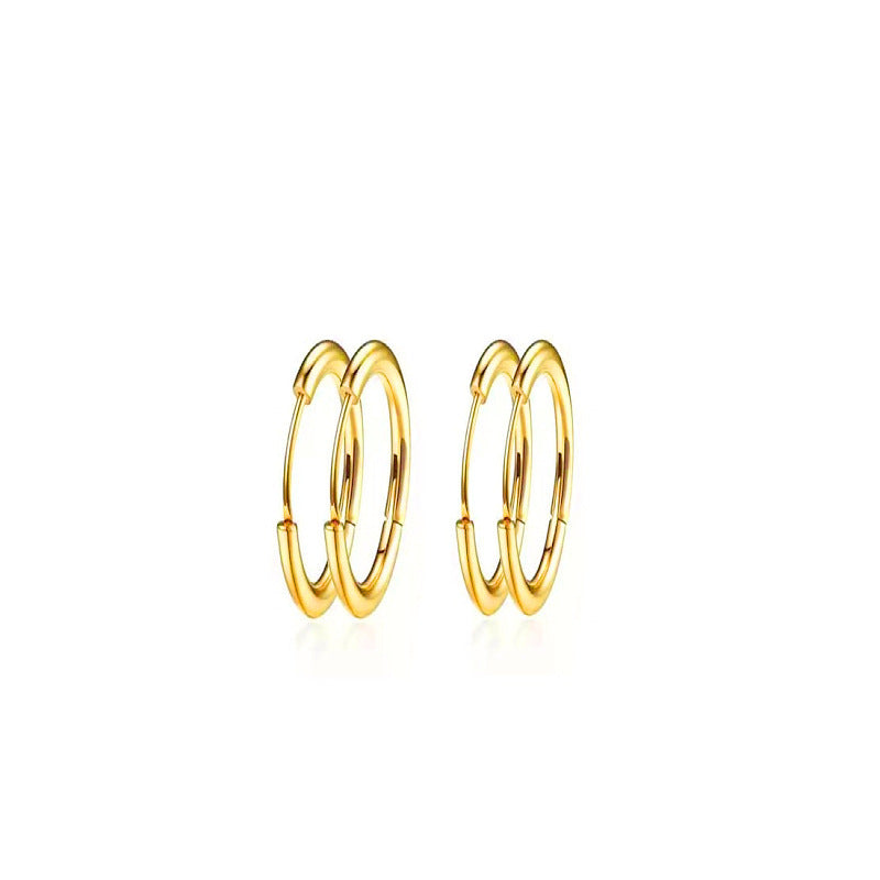 Wholesale 10pcs Stainless Steel Hoop Earrings