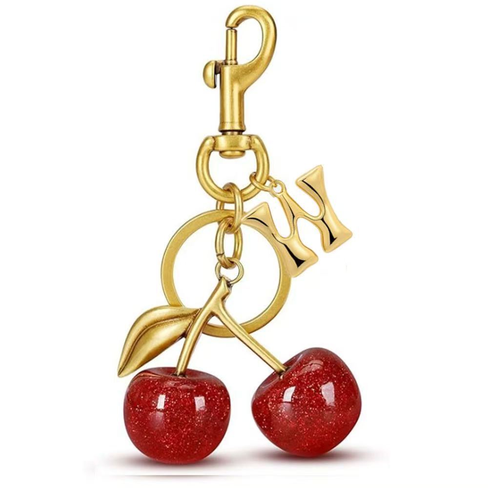 Wholesale Cherry Bag Charm Keychain Trendy Car Key Accessory Stylish Gift For Women Boutique Resale