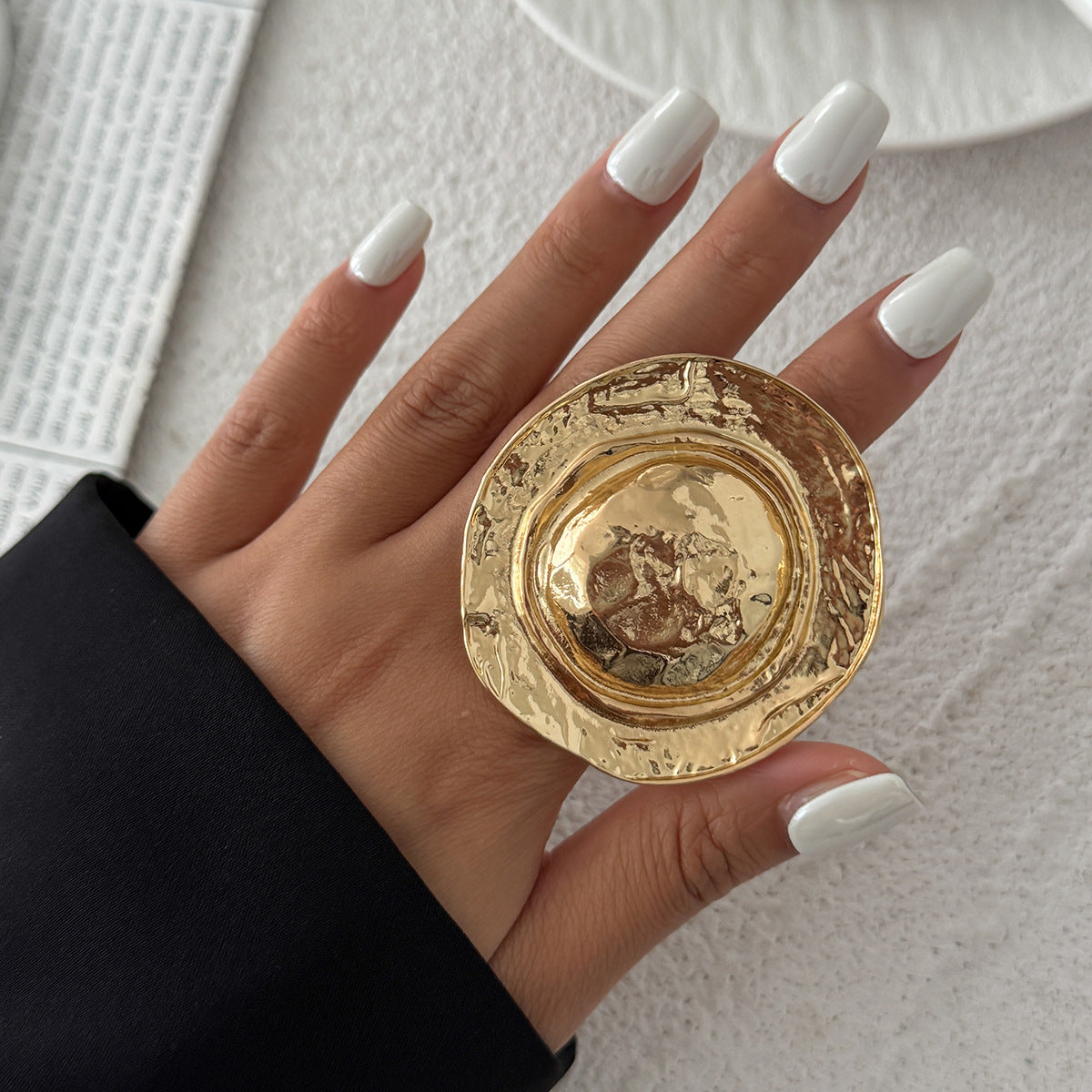 Wholesale Exaggerated Large Brim Hat Ring