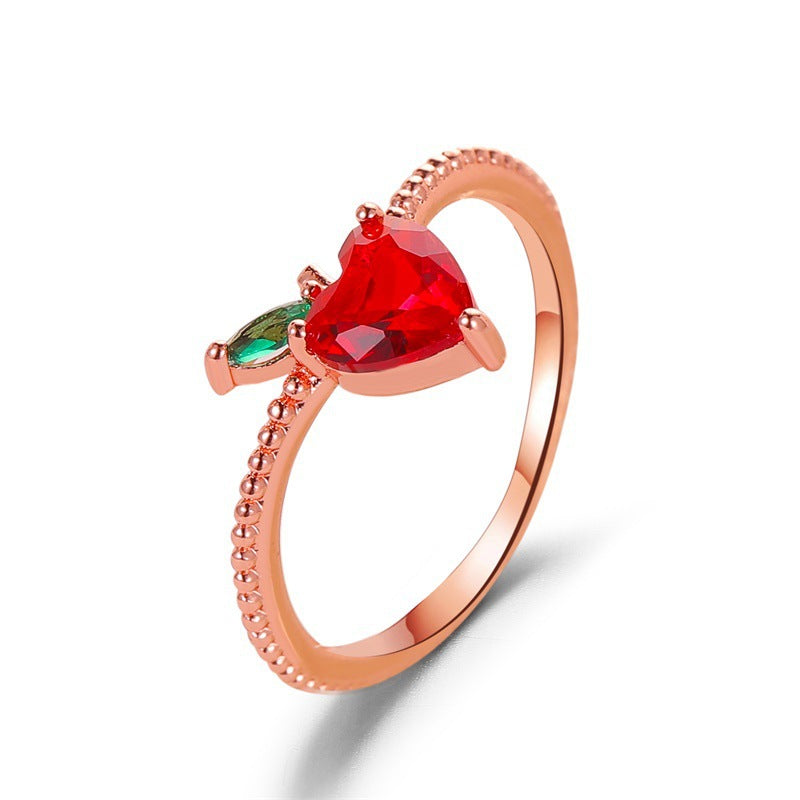 Wholesale Cute  Open Ring Double-layer Micro-inlaid Zircon Ring