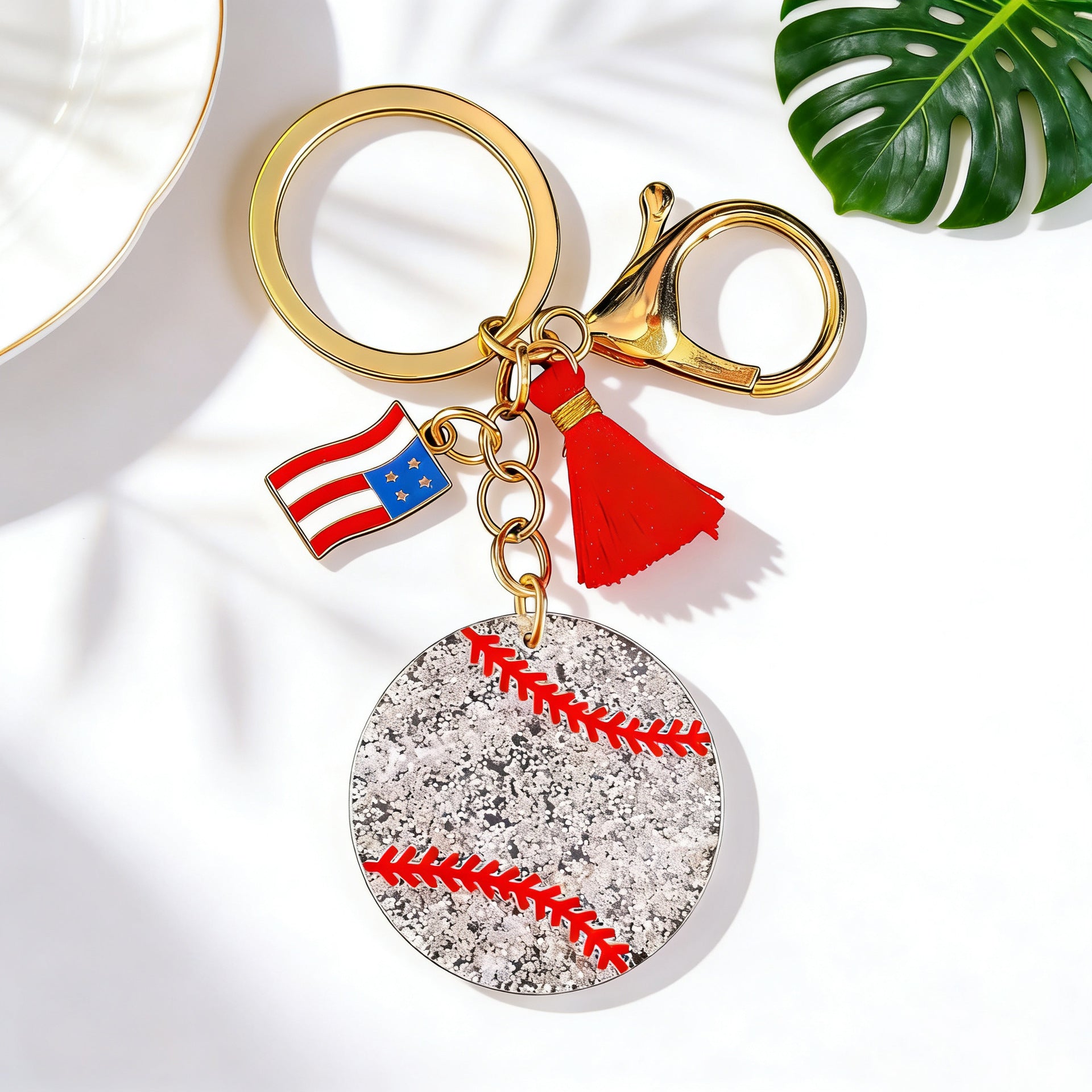 Wholesale Acrylic USA Canada Mexico World Cup Basketball,  Rugby,  Football,  Baseball Keychain