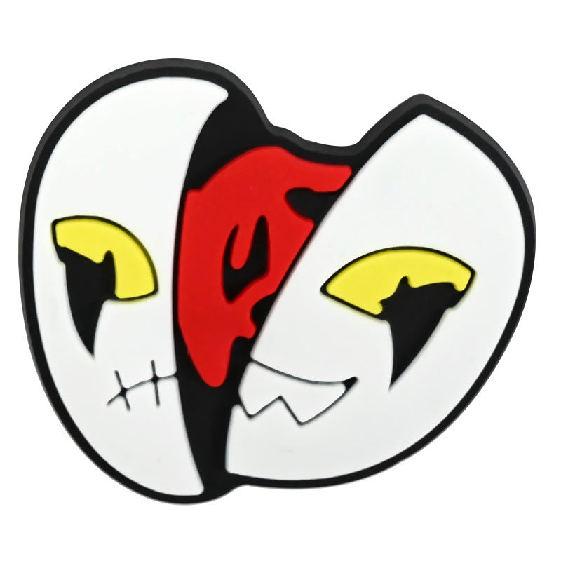 Decorazione casuale all'ingrosso della fibbia della scarpa in gomma morbida in PVC serie zucca da 100 pezzi