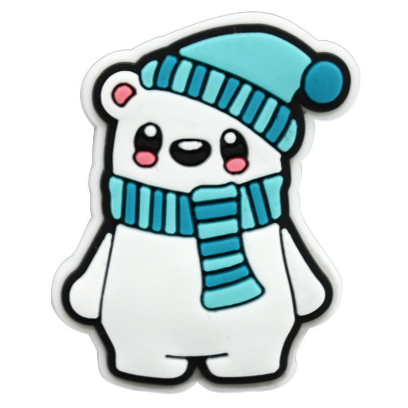 Wholesale Random 100pcs Winter PVC Soft Rubber Shoe Buckle Decoration ACC-SC-RYY058