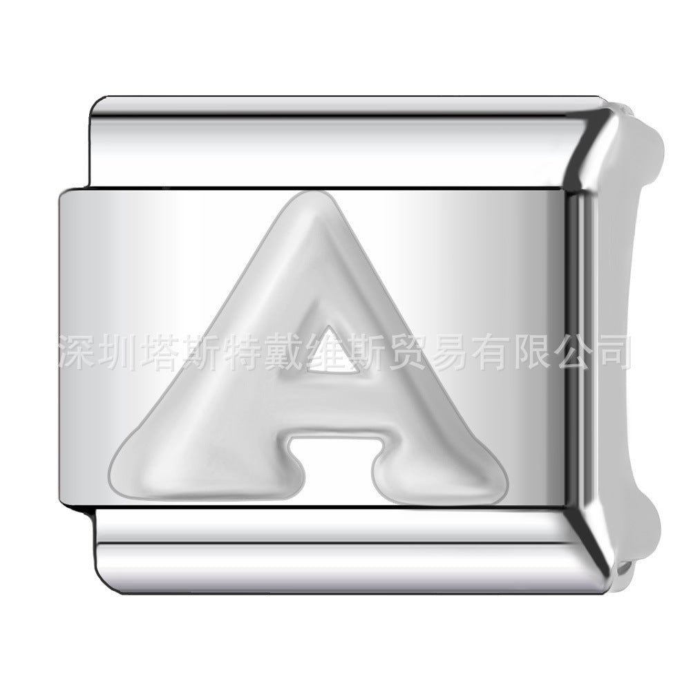 Wholesale 9mm Italian Charm Starter Bracelets DIY square Single Section Creative Stainless Steel Composable Bracelet