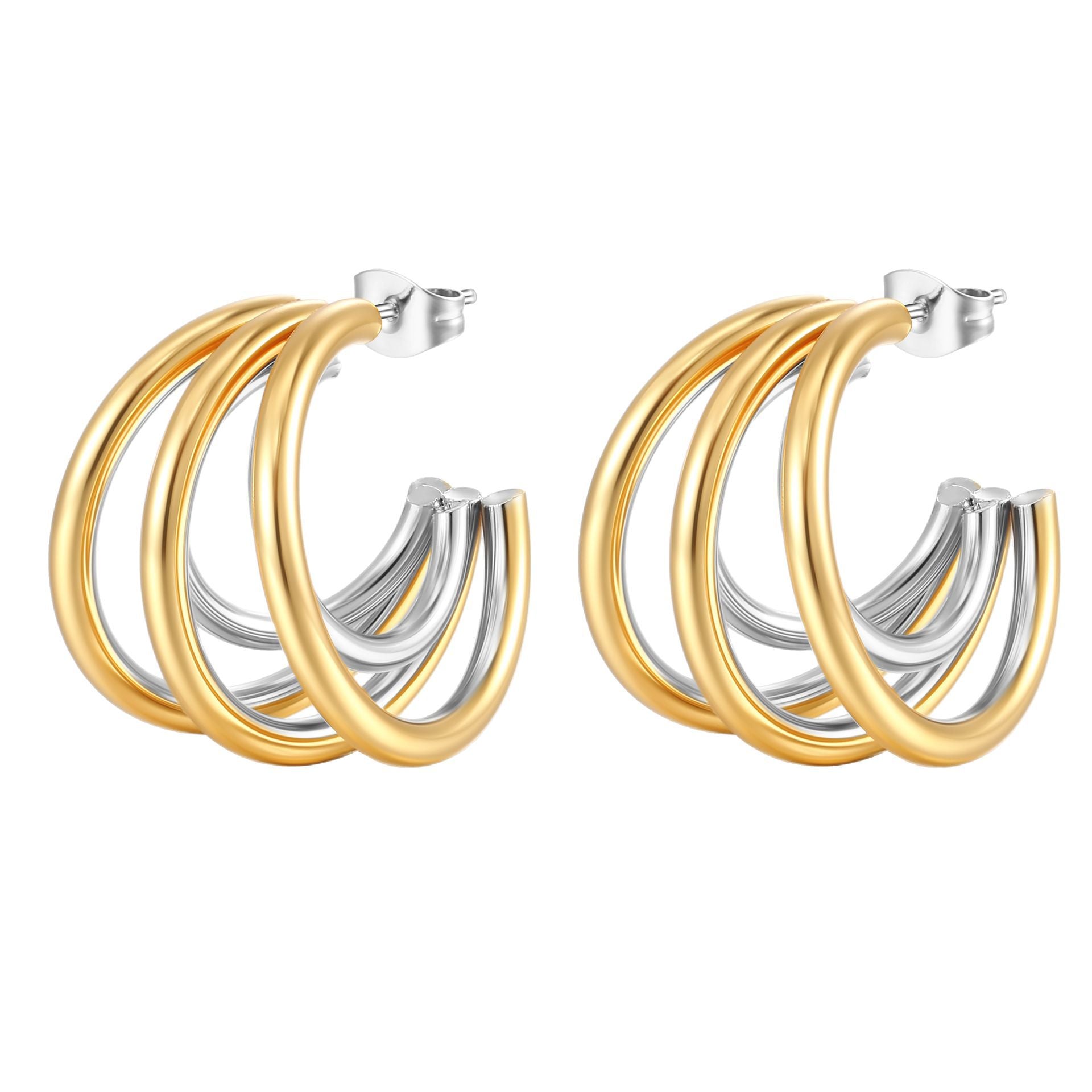 Wholesale  Stainless Steel Earrings  Plated 18K Gold Ear Buckle