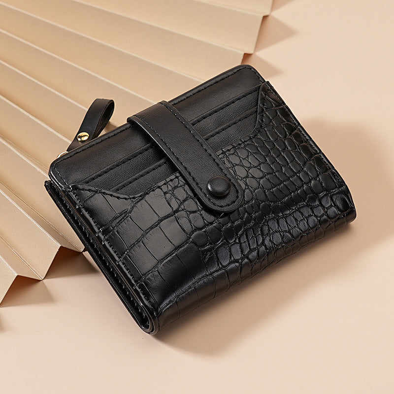 Wholesale Women S PU Leather Compact Wallet Thin Foldable Coin Purse Card Holder Everyday Fashion Accessory