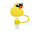 Wholesale  10pcs 10mm Little Yellow Duck Cartoon Cute Duck PVC Soft Straw Tube Cap