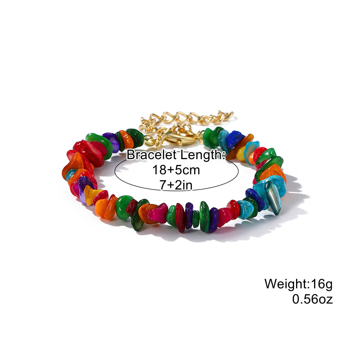 Wholesale  Bohemian colored gravel bracelet