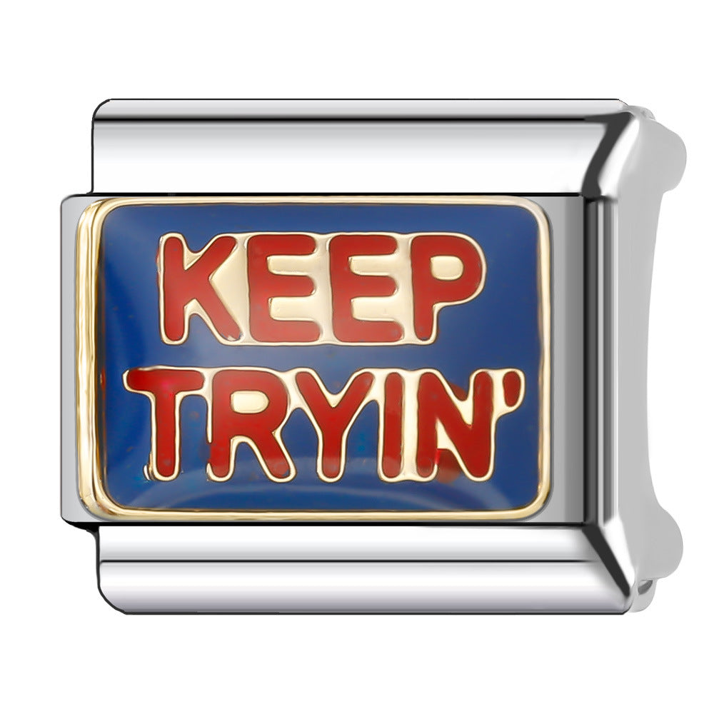 Wholesale Italian Charm Bracelet 9mm DIY Splicing Cute Creative Stainless Steel Composable Bracelet