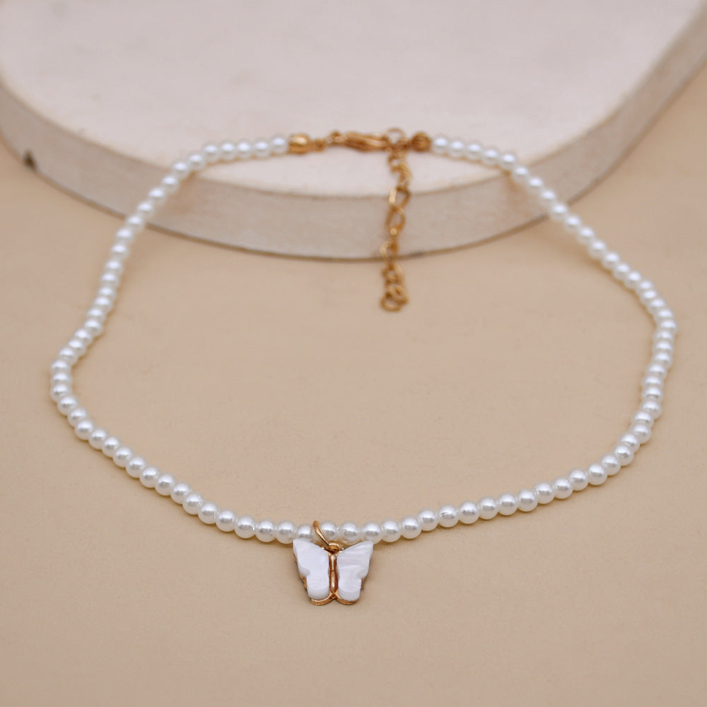 Wholesale  Cat's Eye Butterfly Pearl Necklace