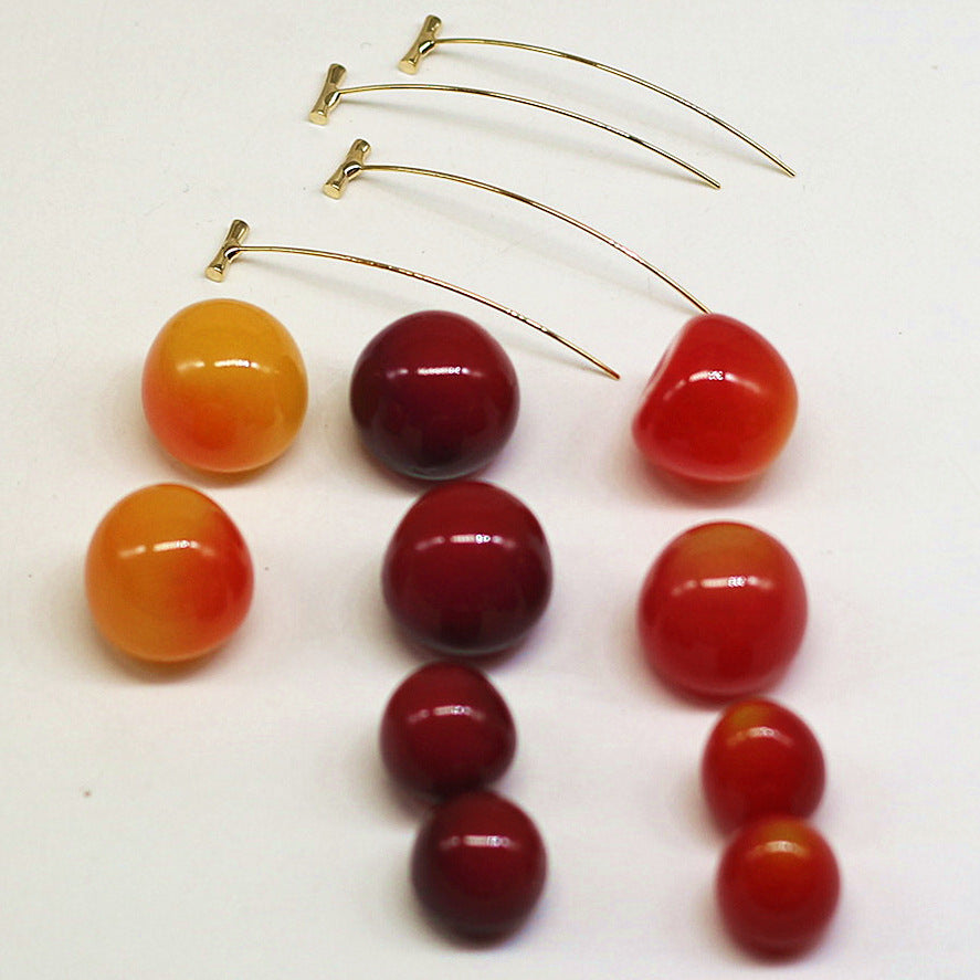 Wholesale  Alloy Red Cherry Earrings