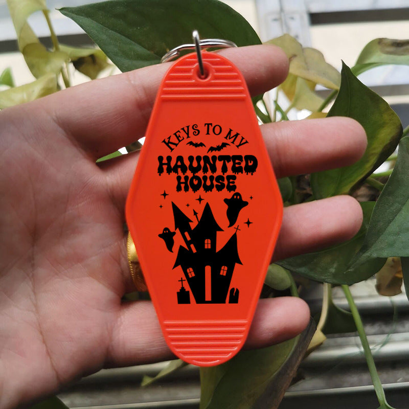 Wholesale Halloween Motel Haunted House Keychain ACC-KC-MeiXin011