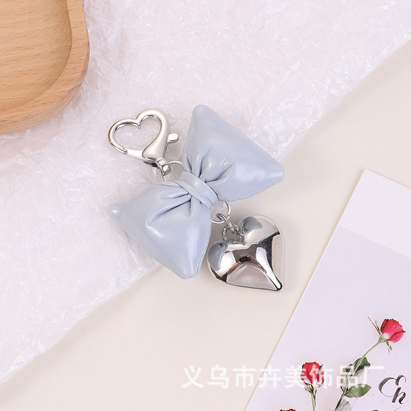 Wholesale Leather Bow Heart Keychain