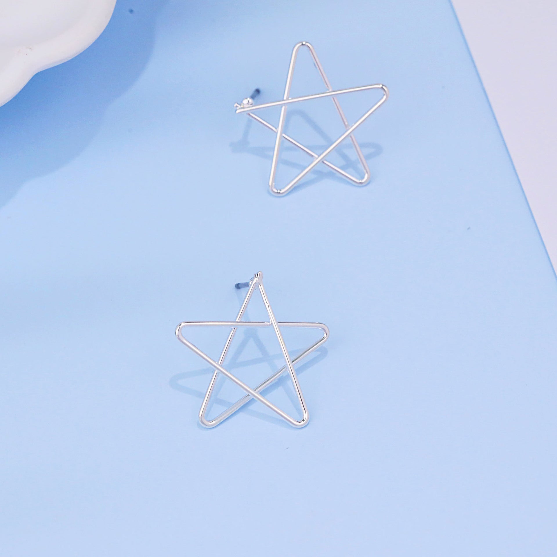 Wholesale Metal Iron Wire Five-pointed Star Earrings