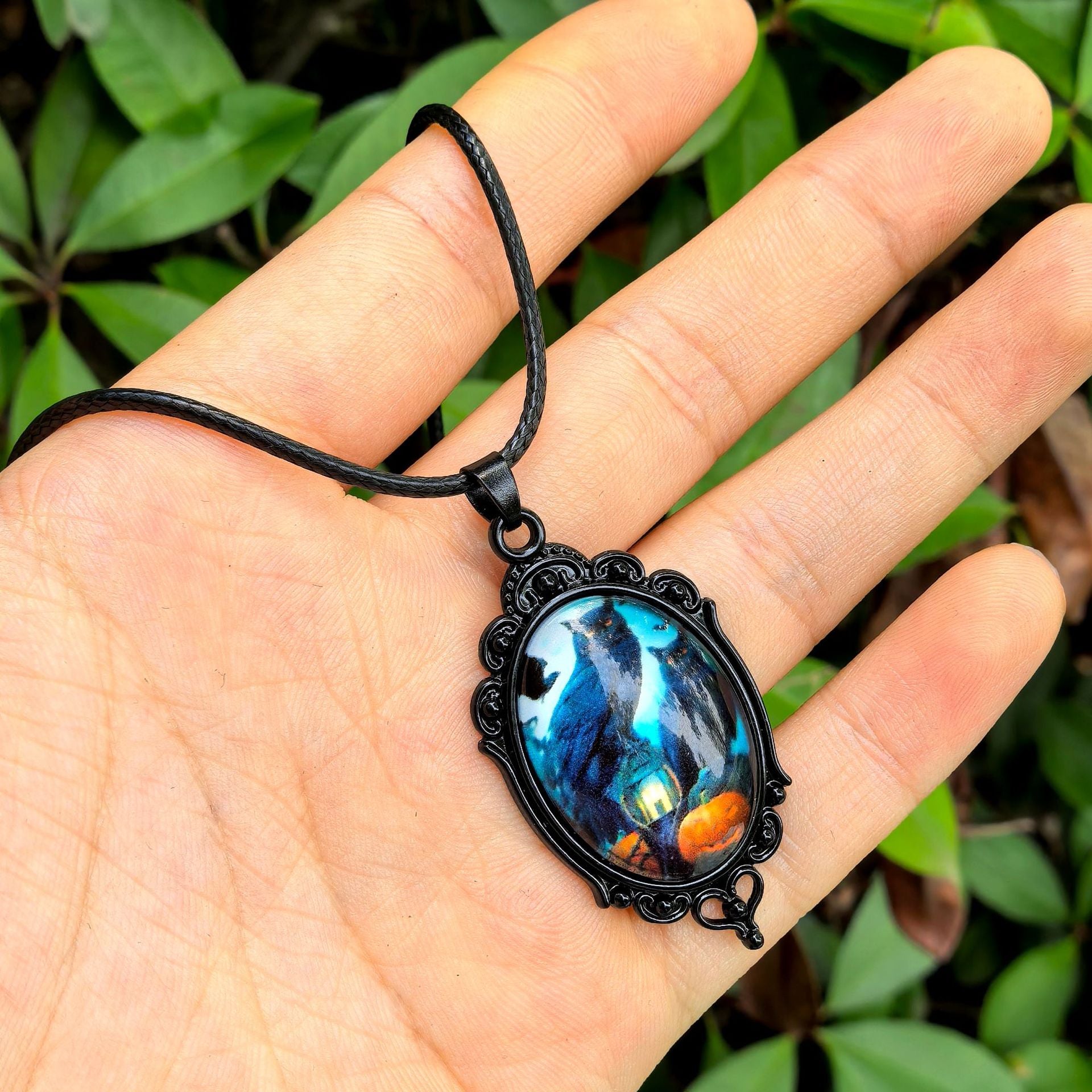 Wholesale  Halloween Dark Series Pu Leather Necklace