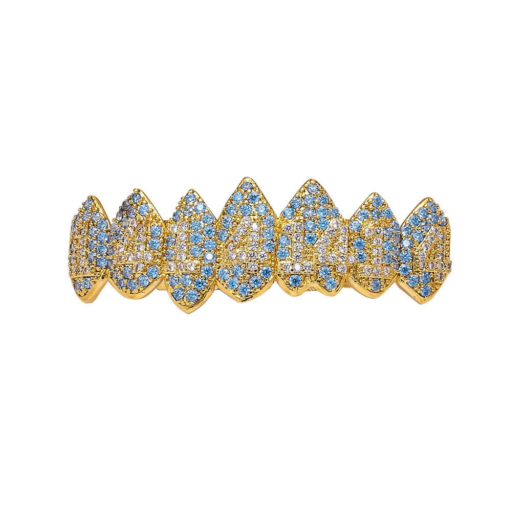 Wholesale Grillz Micro-Inlaid Zircon Hip-Hop Resale Jewelry Accessory