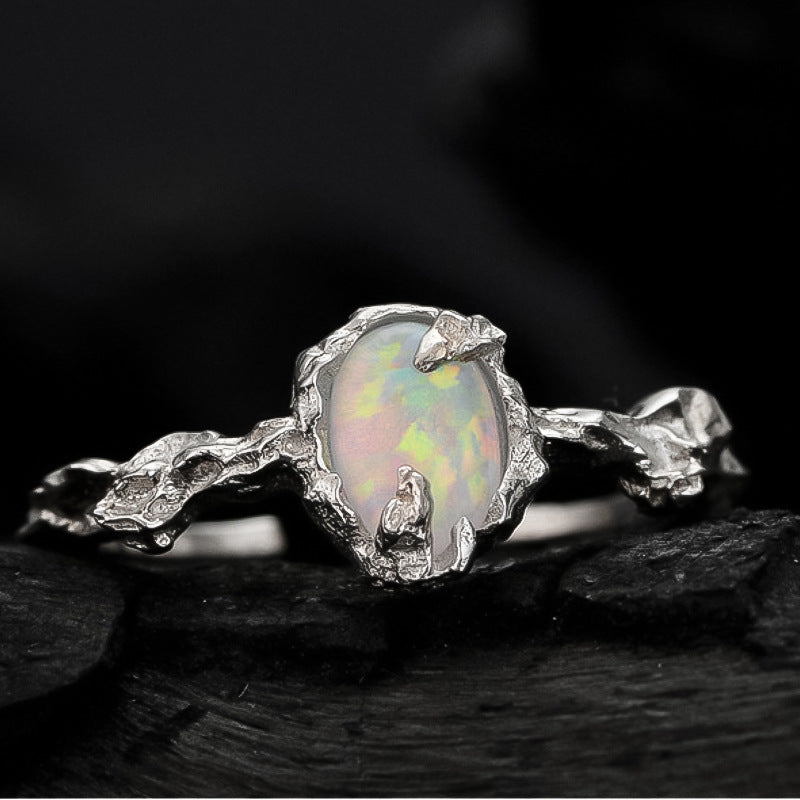 Wholesale Light Luxury  Sterling Silver Opal Ring