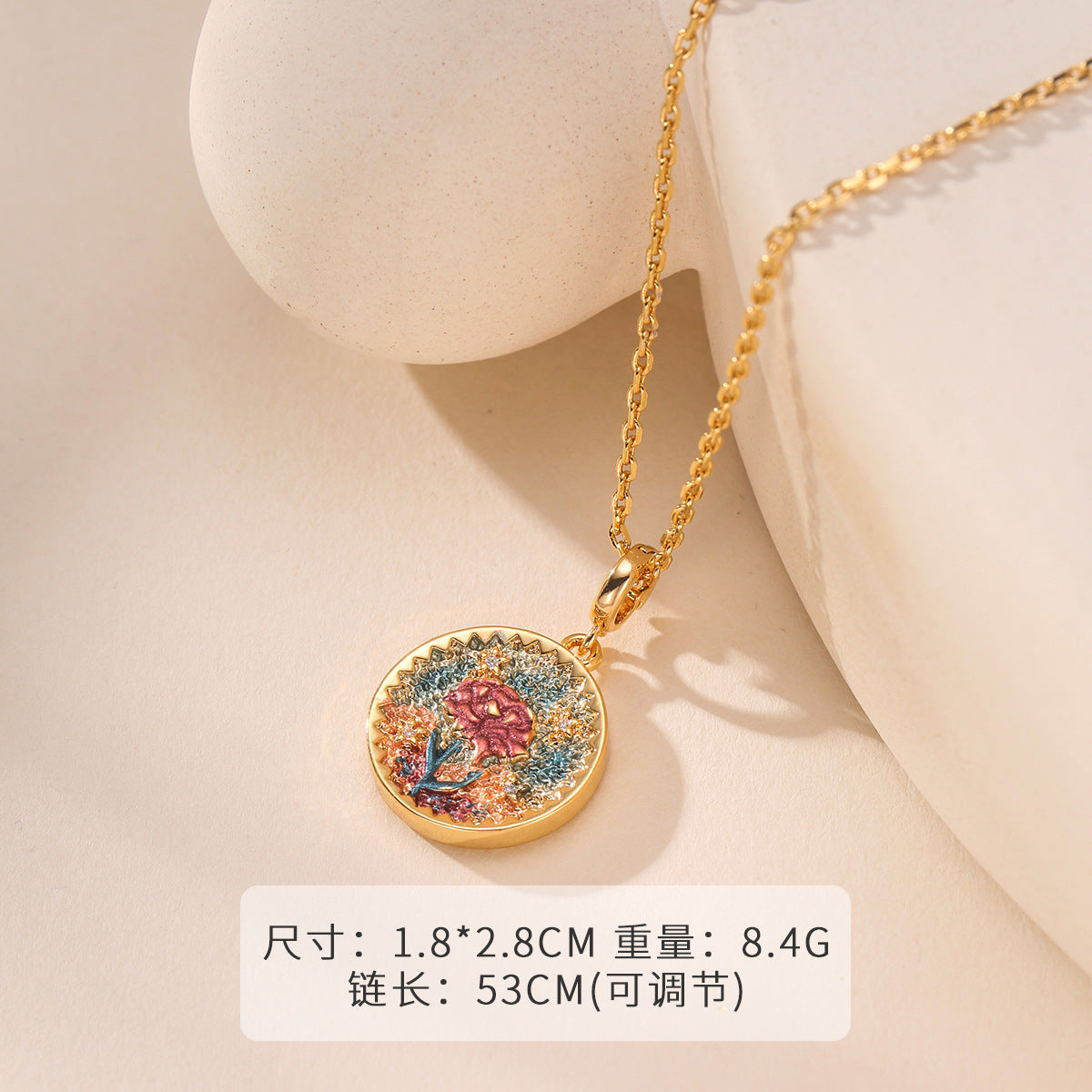 Wholesale Oil Painting Style Pendant Necklace