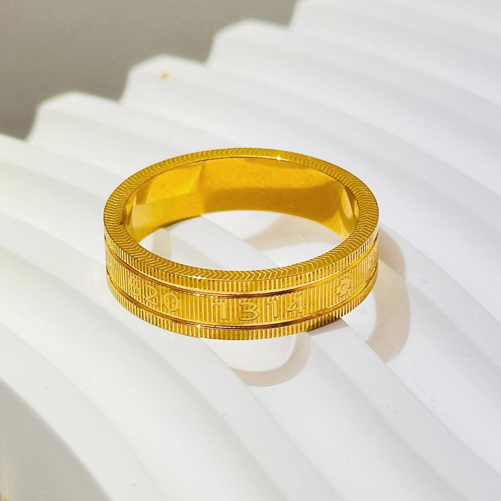 Wholesale Titanium steel plain band ring