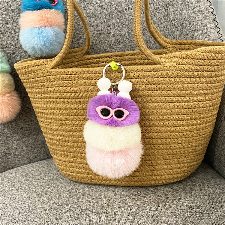 Wholesale Cartoon Cute Caterpillar Plush Keychain ACC-KC-KaiYue008