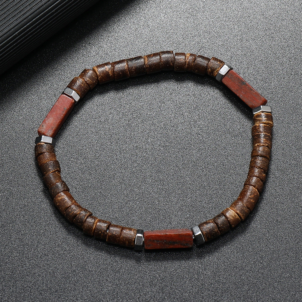 Wholesale Retro Ethnic Multi Layer nut Shell Bead Bracelet Unisex Fashion Hand Jewelry Casual Gift For Everyday Wear