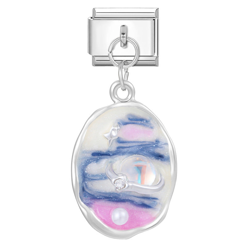 Wholesale Italian Charm Bracelet 9mm DIY Splicing Creative Pendant Stainless Steel Composable Bracelet