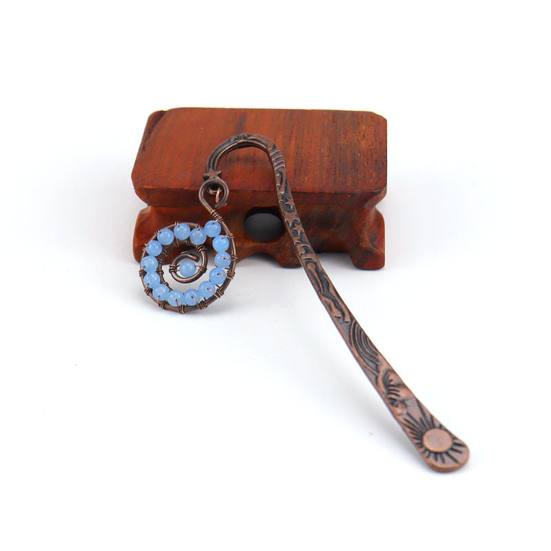 Wholesale Natural Stone Colorful Crystal Beads Conch Tree of Life Bookmark ACC-BM-HanX005