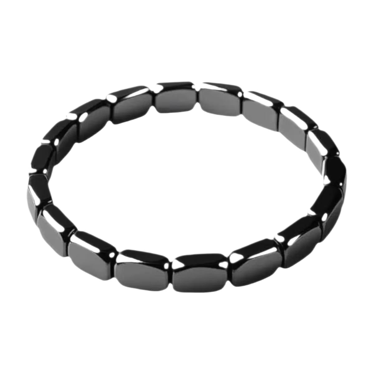 Wholesale Geometric Black Jade Beaded Bracelet,  Unisex Elastic Fashion Accessory