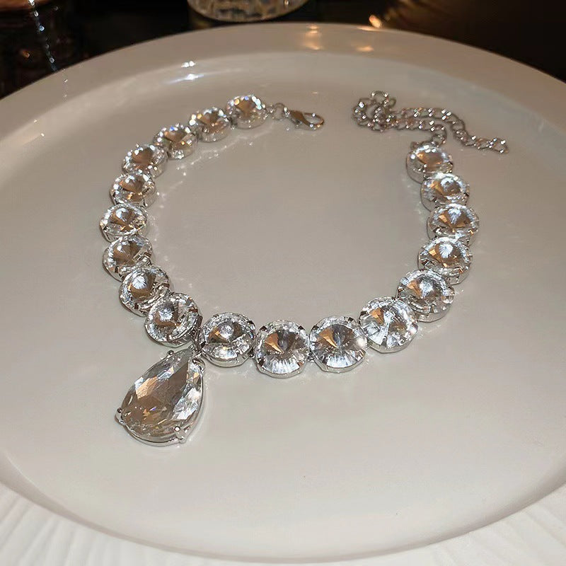 Wholesale Diamond Teardrop Zircon Necklace