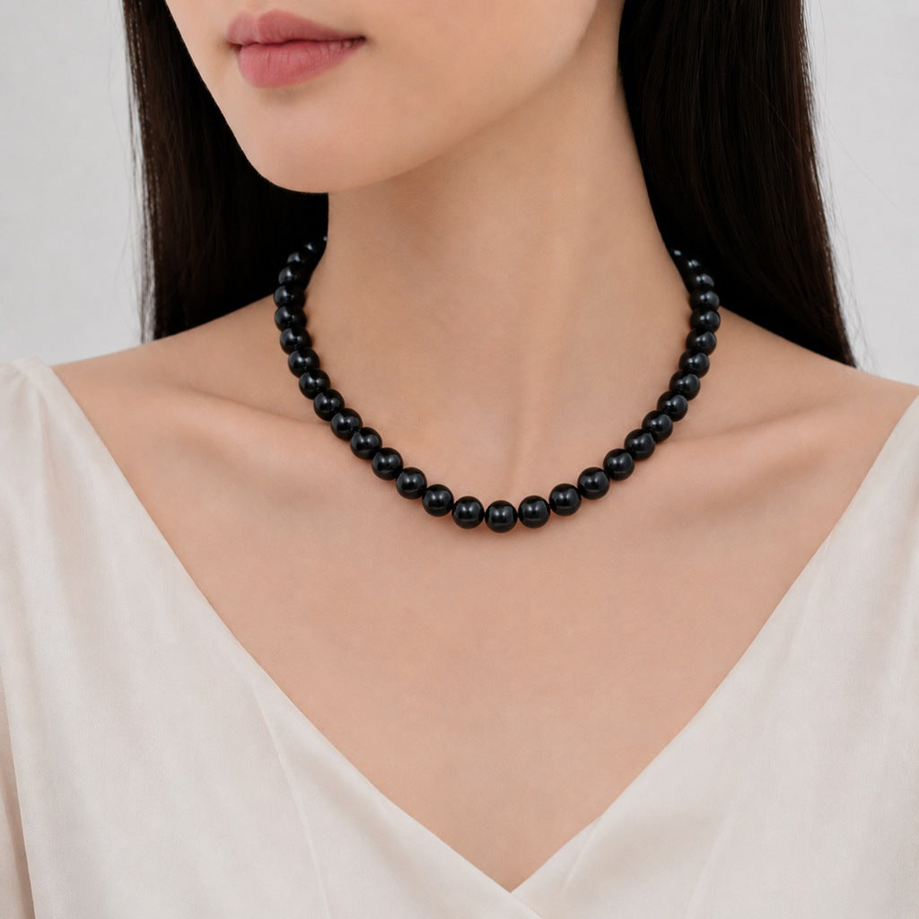 Wholesale Stylish White Faux Pearl Necklace For Women Elegant Cheongsam Collarbone Chain Gift Jewelry Accessory