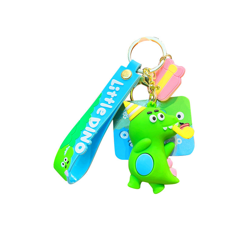 Wholesale Cartoon Little Dinosaur Silicone Keychain ACC-KC-JuCai005
